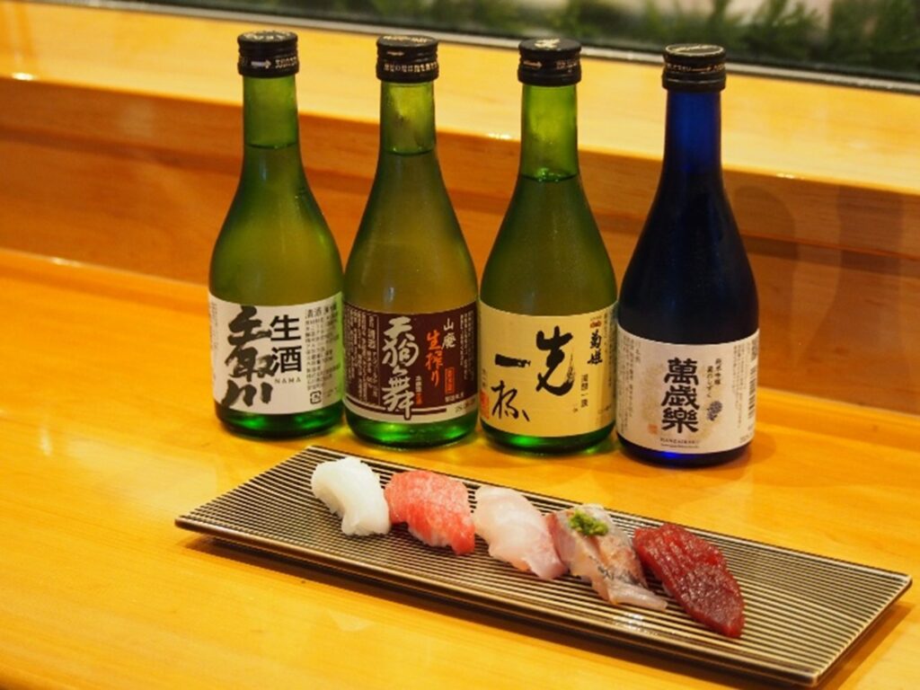 地元白山市の日本酒と寿司のマリアージュを楽しむ
